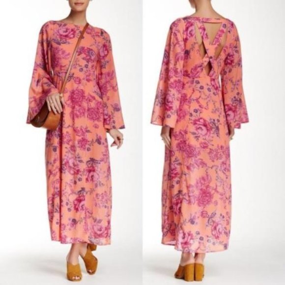 NWT Free People Melrose Floral Open Back Maxi - Picture 3 of 15